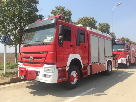 350hp Emergency Rescue Fire Truck Red Colour Diesel Fuel Type