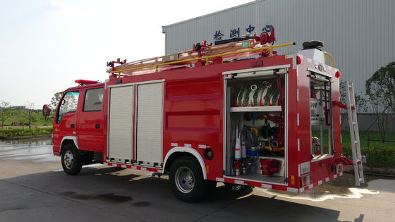 96KW Mini Rescue Fire Trucks With Water Foam Powder Multifunctional