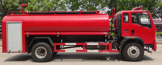 HOWO 118KW Fire Fighter Truck , 6 Wheeled 9 Ton Fire Fighting Water Truck