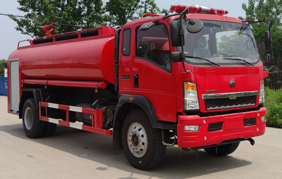 4x2 8000L Water Tank Fire Truck 118KW For Fire Fighting Emergency Rescue