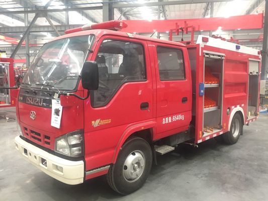 EURO 6 de capacité du camion de pompiers de réservoir d'eau de couleur rouge d'Isuzu 2000kg