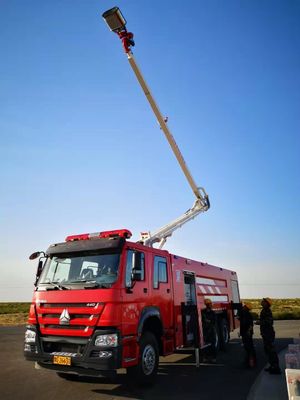 460hp 10 Wheeled Hydraulic Fire Truck , 18M Hydraulic Telescopic Water Rescue Fire Truck