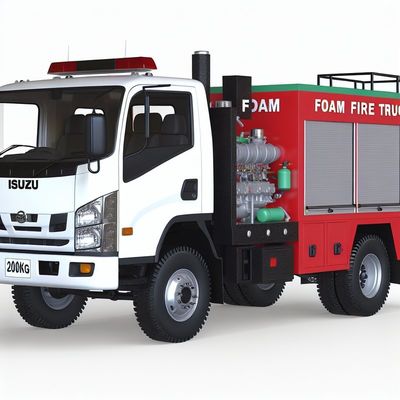 ISUZU Foam Fire Truck 2000kg Capacity Diesel Engine